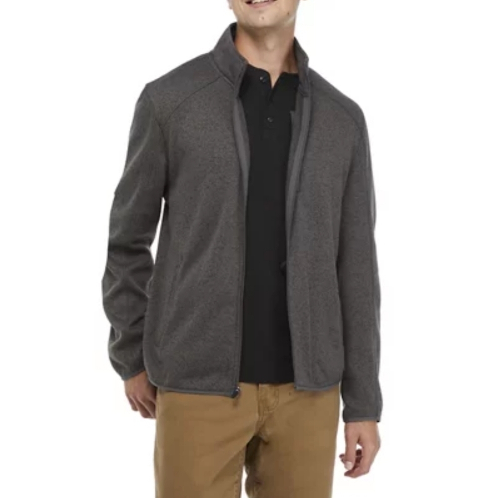 Ocean + Coast Men's Sweater Jacket Harsh Gray - Size L